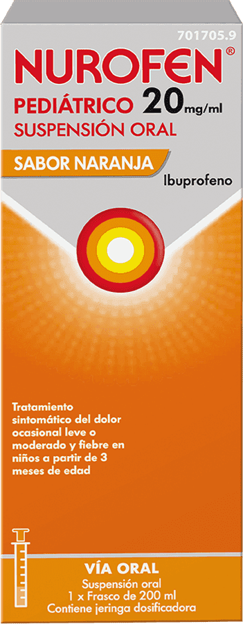 Nurofen Pediátrico 20mg/ml suspensión oral sabor naranja